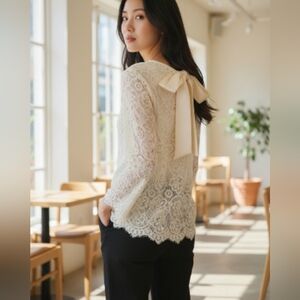 Dainty Jewells Lace Top (Size S) - Modest Cottagecore Victorian